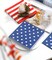 50 PACK - Bulk 4th of July Plates and Napkins Sets Disposable July 4th Party Supplies Fourth of July Decorations Décor Patriotic Paper Plates American Flag Birthday Party Favors Independence Day